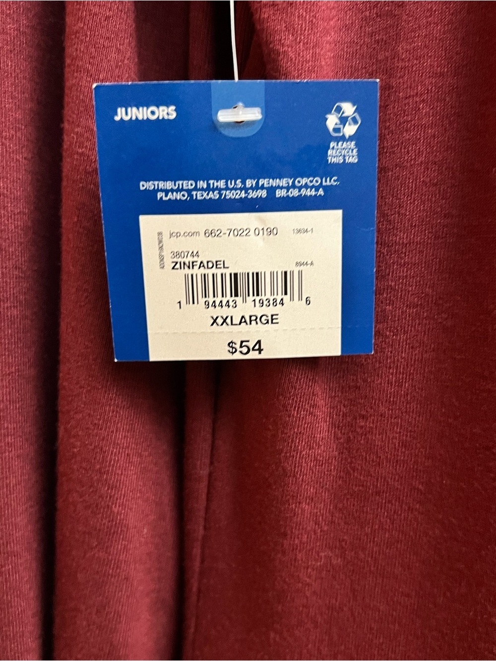 NWT Arizona Jean Co Zinfandel Cowl Neck Bubble Hem Dress XXL 3/4 Sleeve - Picture 3 of 7